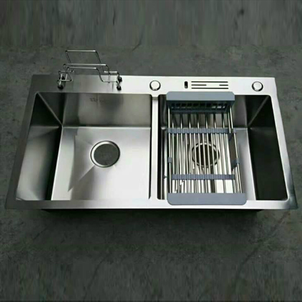 Chậu rửa bát inox đúc 304 cài dao thớt 80x46cm